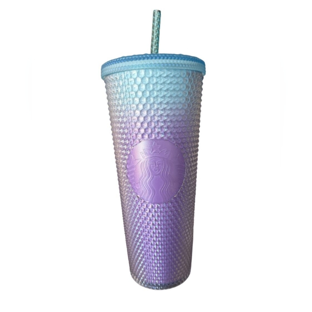 NWT Starbucks Blue and Purple Gradient Drinkware Tumbler Cold Cup - Venti 24oz